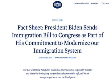 美国移民，什么是白宫公布的拜登全面移民改革提案？ 