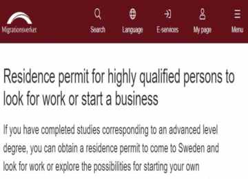 瑞典移民，什么是6月1日推出的高 “素质人才找工作或创业” 签证大数据？